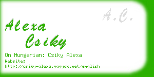 alexa csiky business card